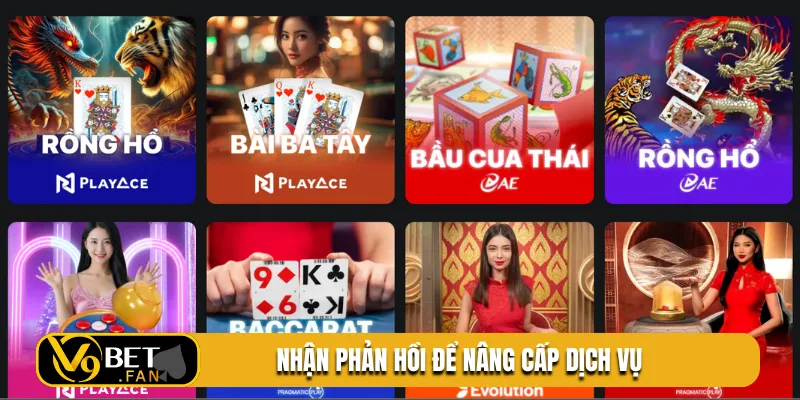 Nhận phản hồi để nâng cấp dịch vụ