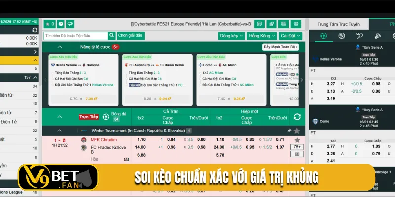 Soi kèo chuẩn xác với giá trị khủng